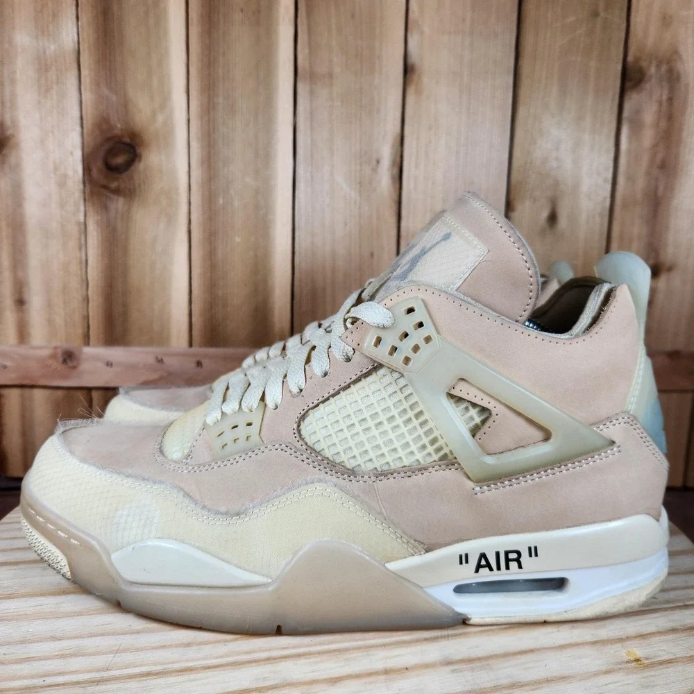 Nike Air Jordan 4 x Off-White‎ Sail CV9388-100 Women's 12.5 / Men's 11 Authentic